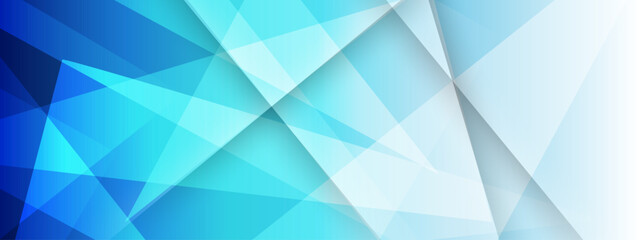 Obraz premium Abstract background contains overlapping blue and white geometric shapes