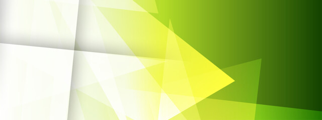 Fototapeta premium Modern geometric background with white yellow and green colors