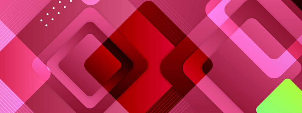 Abstract background with rounded square shapes in red pink