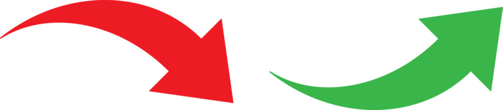 Red and green arrows pointing right