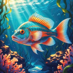tropical fish in sea