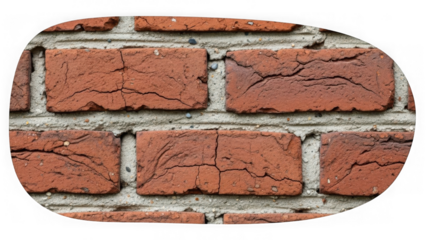 closeup of cracked red brick wall texture