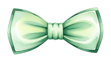 Happy st patrick's day green bow tie isolated on transparent background