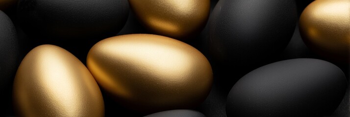  Luxury Black and Gold Easter Egg Shapes