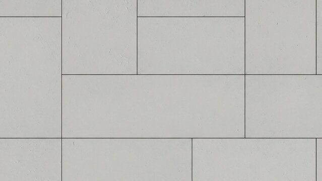 Seamless textured background of light gray rectangular tiles with thin black grout lines, creating a modern and clean architectural pattern.