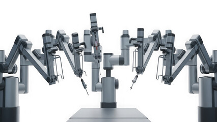 Robotic surgical system with multiple arms and tools