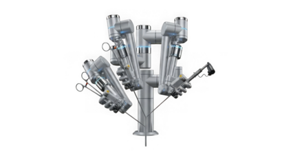 Robotic surgical system with multiple instruments attached