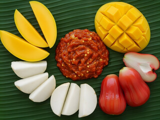 Fresh Fruit with Peanut Sauce