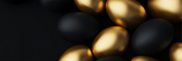 Luxury Black and Gold Easter Egg Shapes