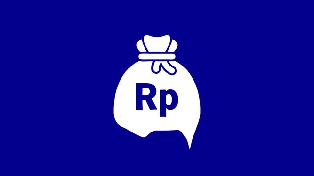 Indonesian rupiah currency bag leaking money footage