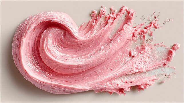 Swirl of Pink Frosting Texture with Splatters icing buttercream