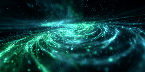 Abstract AI data flow visualization futuristic tech background