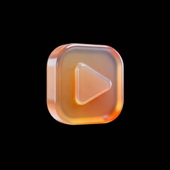 Orange play button icon