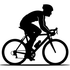 Obraz premium Cycling Fitness Silhouette Icon