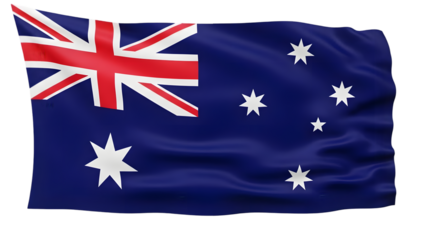 Australian flag isolated on transparent background