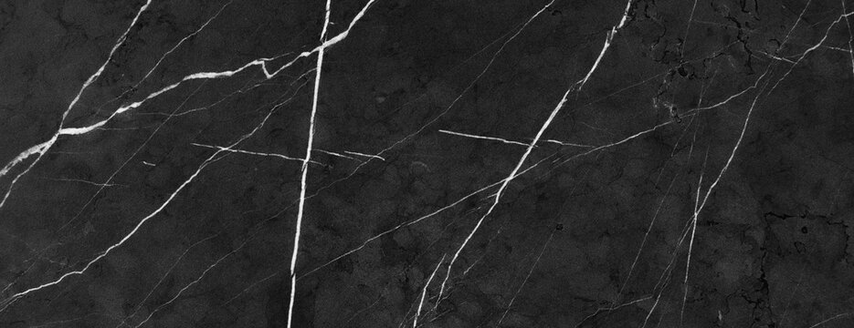 Beautiful black marble ceramic tiles, natural abstract striped pattern on a surface
