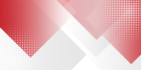 White background with abstract red grey square decoration. Vector illustration for modern presentation background, brochure design, business card background, website slider, landing page