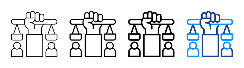 Fairness Icon Different Style Outline Collection Set