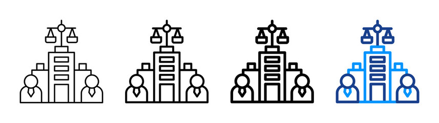 Corporate Laws Icon Different Style Outline Collection Set