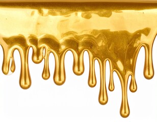 Luxury Liquid Gold Melt on White Background