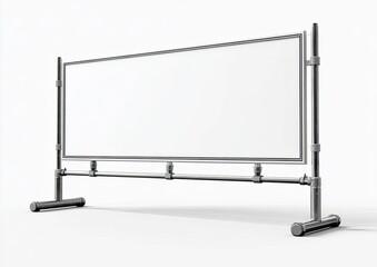 Blank, horizontal outdoor display on metal frame, perfect for advertising