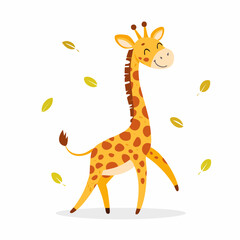 Obraz premium giraffe dancing with long flowing moves