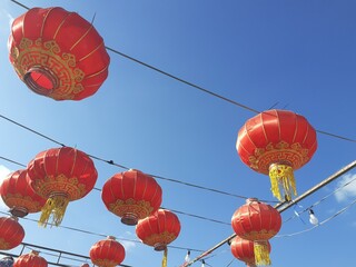 Chinese lanterns are used to decorate various places during auspicious Chinese festivals.