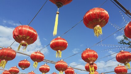 Chinese lanterns are used to decorate various places during auspicious Chinese festivals.