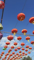 Chinese lanterns are used to decorate various places during auspicious Chinese festivals.
