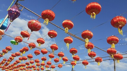 Chinese lanterns are used to decorate various places during auspicious Chinese festivals.