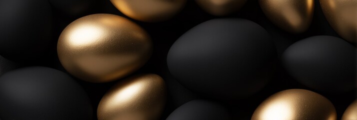  Luxury Black and Gold Easter Egg Shapes