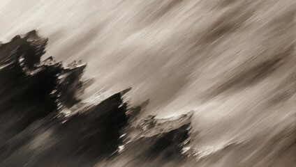 Abstract blurred image of a forest with a flowing river.