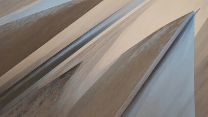 Abstract Geometric Shapes with Earthy Tones and Subtle Blue Accents.