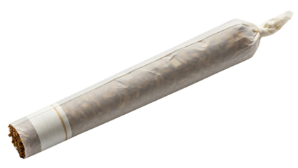 Close-up of a single rolled blunt on a black background