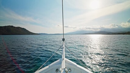 bout tour around the coastline in Porto Vecchio, Corsica, France. Summer holidays destination.