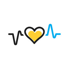 Vector multi color icon for Heart rate