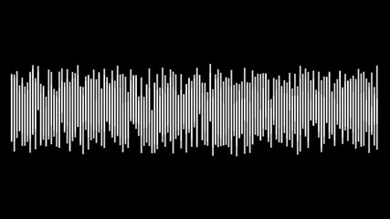 Distorted Audio Sound Wave Frequency Modulation signal dynamic Overlay - Powered by Adobe