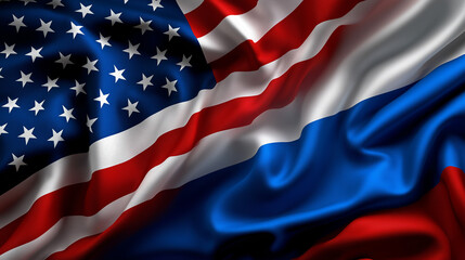 International relations tension between usa and russia global context digital artwork political environment aerial view diplomacy concept