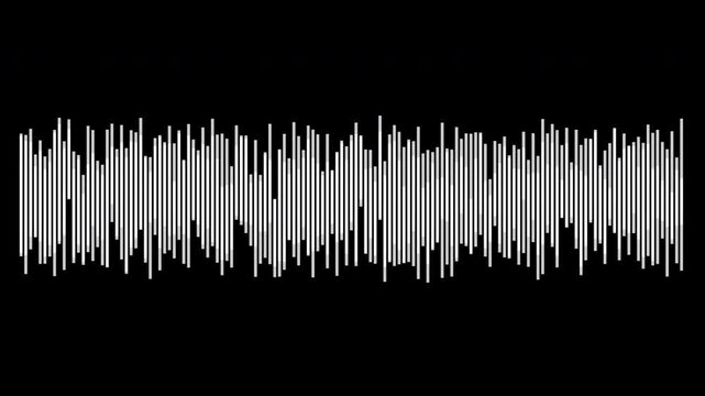 Distorted Audio Sound Wave Frequency Modulation signal dynamic Overlay