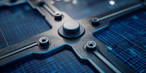 Innovative technology interface digital laboratory image analysis futuristic setting close-up view conceptual design