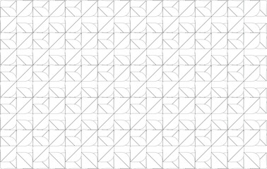 Fototapeta premium Geometric pattern with triangles and squares on white background 