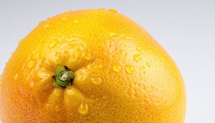 Close-up of a vibrant orange citrus fruit with water drops