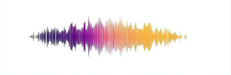 Colorful wave pulse fading from purple to orange