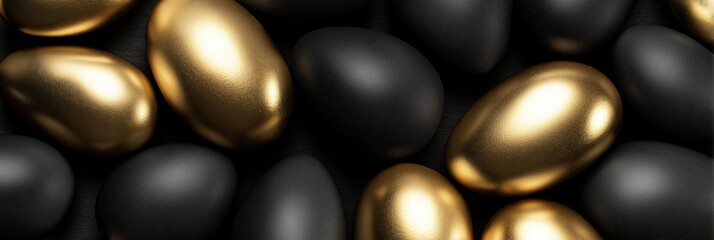  Luxury Black and Gold Easter Egg Shapes
