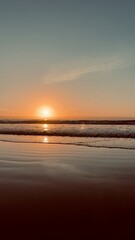 Sunset Along the Shoreline in Carlsbad California