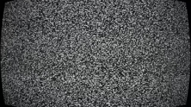 Vintage CRT television static noise loop.