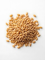 Obraz premium Close-up view of whole wheat grains arranged in a circular pattern