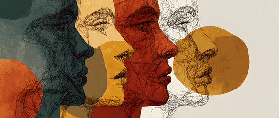 Luxury line art background vector. Minimalist modern contour drawing. contemporary abstract art design for wall art, wallpaper, home decoration, cover, printable painting.