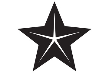 Obraz premium Star silhouette black and white background 