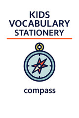 Kids Vocabulary Stationery Compass Navigation Tool